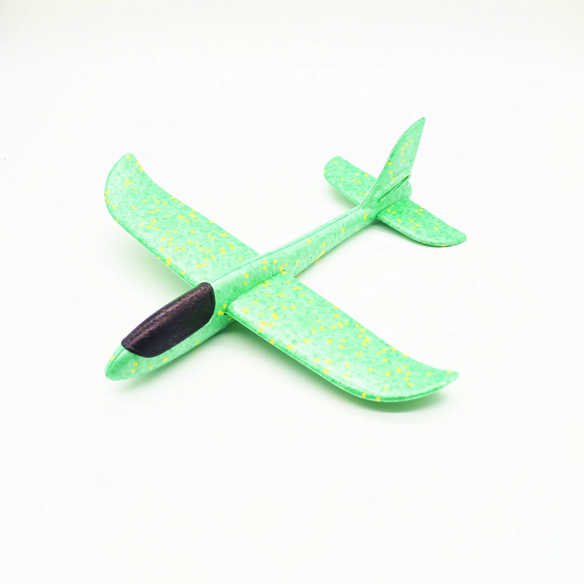 35cm Green Планер самолеты ручной бросок Летающий DIY светодиодный мигающий самолет модель самолета Пена аэроплан вечерние игрушки для детей подарок для детей - Цвет: 35cm Green