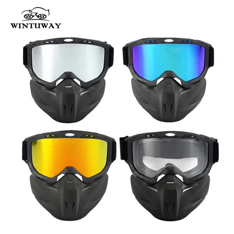 Модульная маска со съемными очками и фильтром для рта идеально подходит