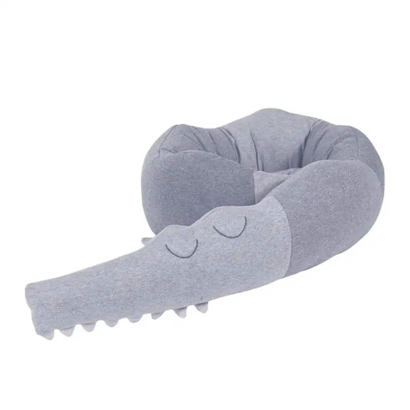 

185cm Newborn Baby Bed Bumper Children Crocodile Pillow Bumper Infant Crib Fence Cotton Cushion Kids Room Bedding Decoration kid