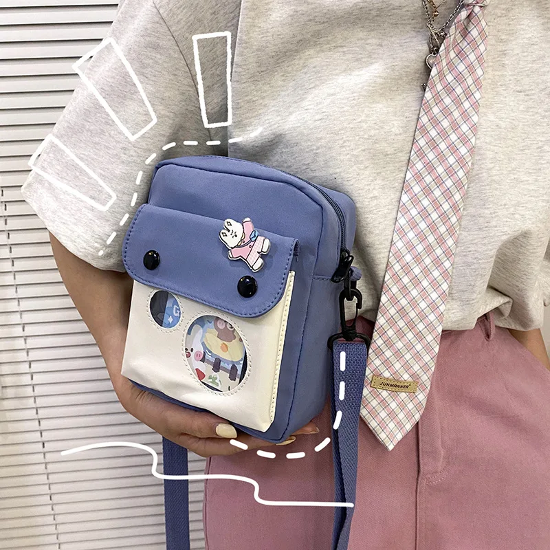 

Летняя мода 2021 Новинка маленькая милая женская сумка на одно плечо холщовая женская сумка Повседневная Корейская версия популярная сумка н...