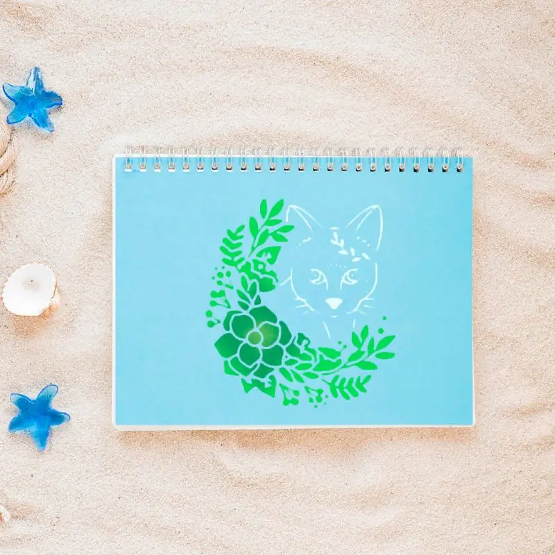 

12pcs/set Animals Stencil Drawing Template Ruler for Painting Board DIY Album Scrapbooking Decor