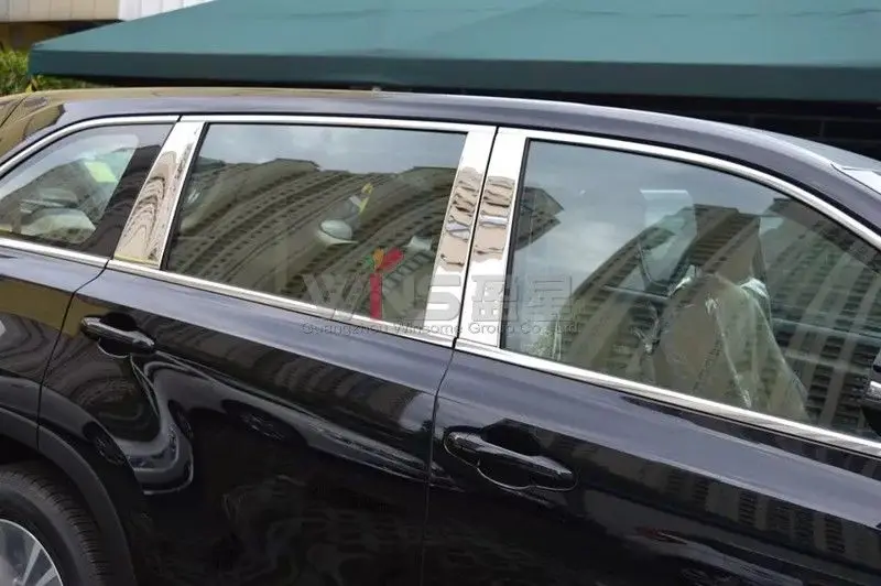 Для Toyota Highlander Kluger 2014 2015 2016 2017 2018 нержавеющая сталь накладка на двери окна стойки