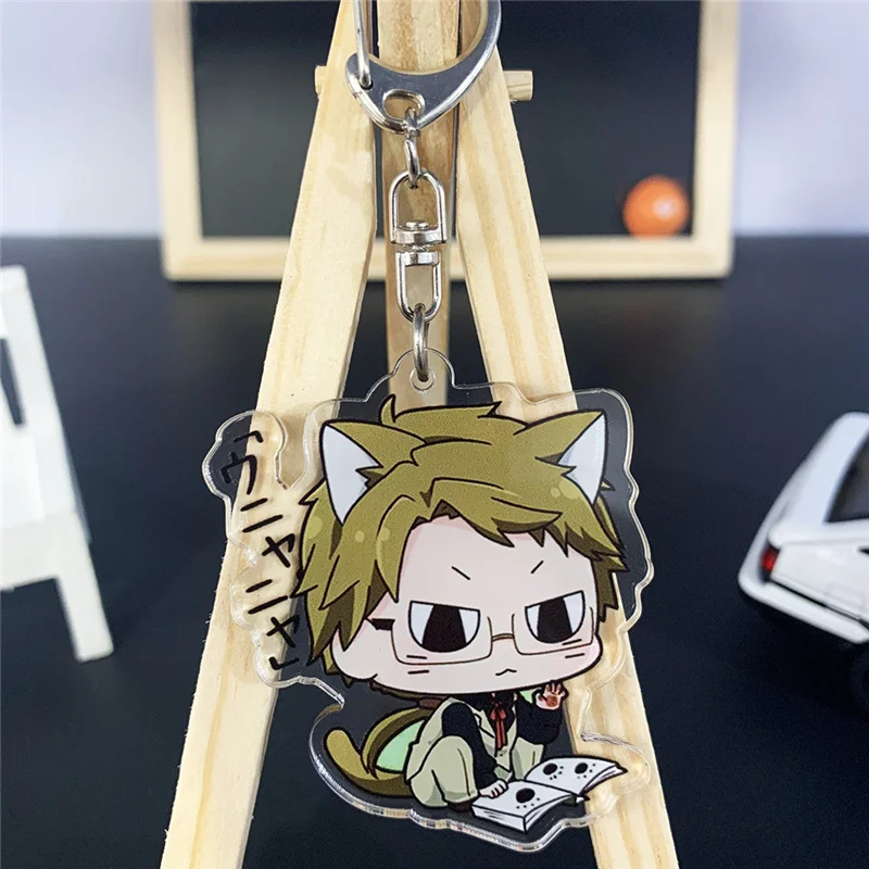 Милый котенок тема Бунго бродячие собаки брелок мультфильм двусторонний