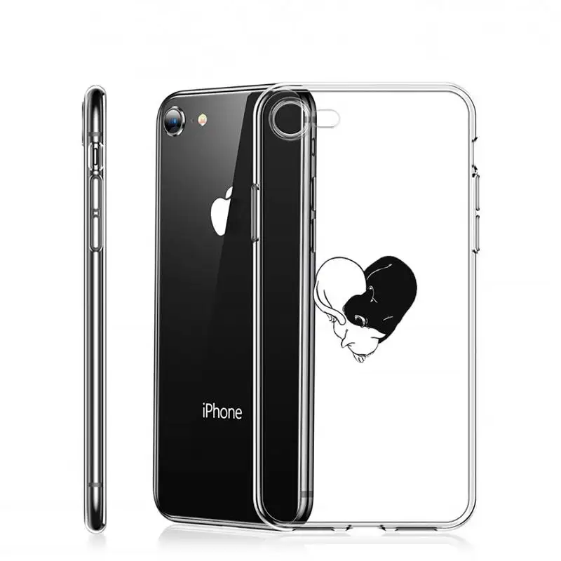 

Cat Phone Case Transparent for iPhone 6 7 8 11 12 s mini pro X XS XR MAX Plus custom protective universal funda