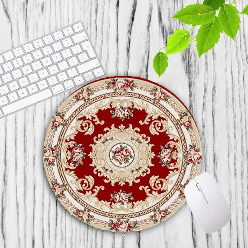 20X20CM XGZ Colorful Mandala Vintage Persian Carpet Round Mouse Pad Gamer Keyboard Mouse Mat Gaming Desk Mousepad for CS GO 20X20CM - Color: 20X20CM