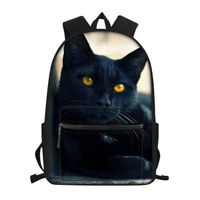 fashion childrens canvas backpack fantasy cats pattern girls school book bags cartoon animal womens travel backpacks