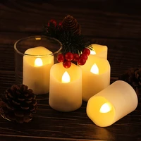 6pcs rechargeable led candle light with flameless flickering tea lights realistic fake candle lamp wedding birthday home decor