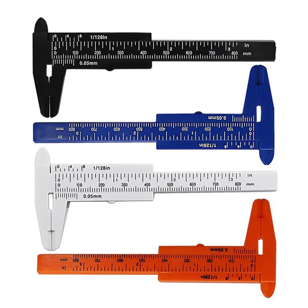 

80mm Double Scale Eyebrow Shaping Vernier Caliber Student Measurement Ruler