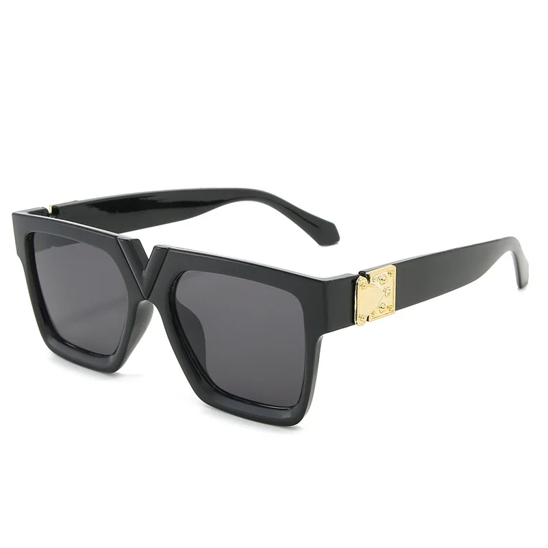 Солнцезащитные очки для мужчин женщин квадратная Толстая оправа пляжные