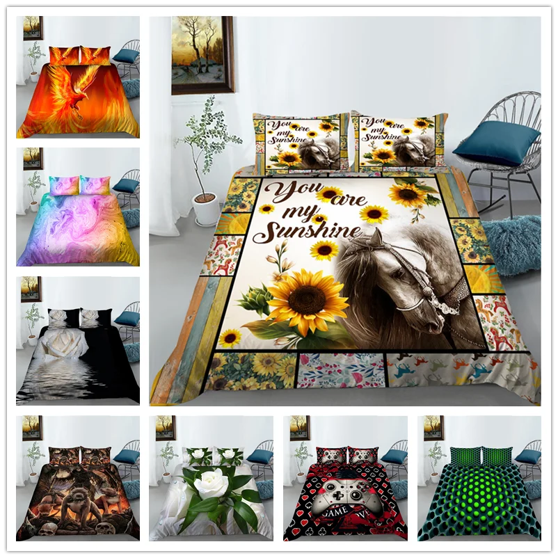 

3D Bedding Set Queen Size Boys Girls Room Duvet Cover Set King Full Double Creative Design Modern Home Decorations