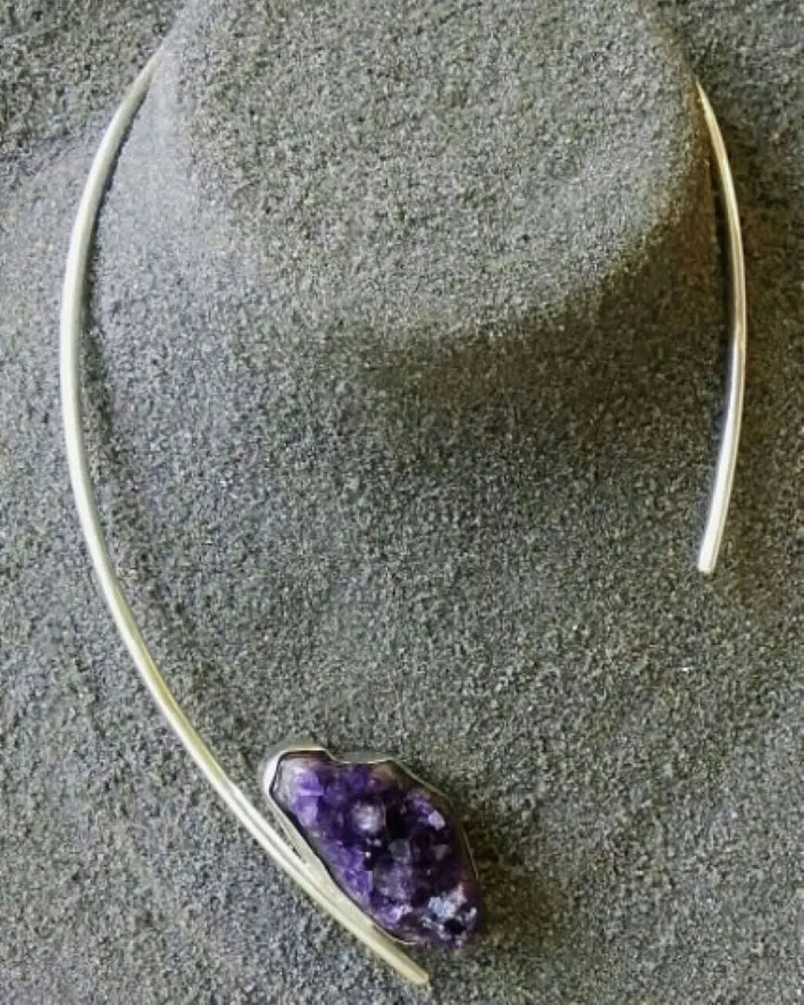 

925 sterling Silver Special Design Amethyst Lady 'S Necklace