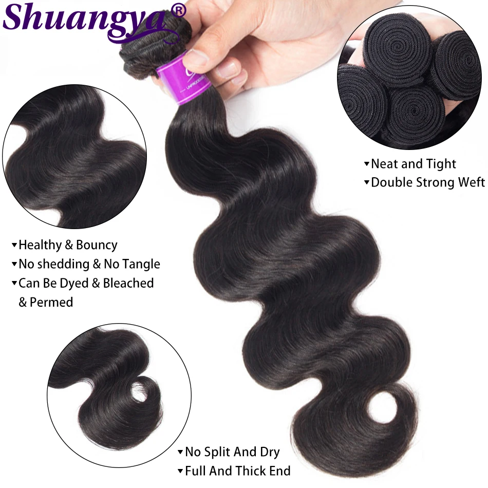 Wholesale Price Bundles Deals Peruvian Body Wave Hair 100% Human Unpressed Virgin Shuangya | Шиньоны и парики