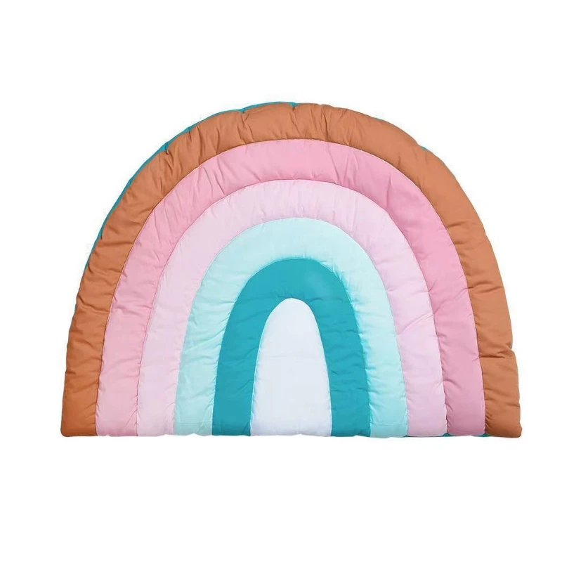 

N80C Creative Rainbow Baby Play Mat Floor Crawling Rug Children Kids Playmat Pad Carpet Newborn Infants Nursery Room Decorations
