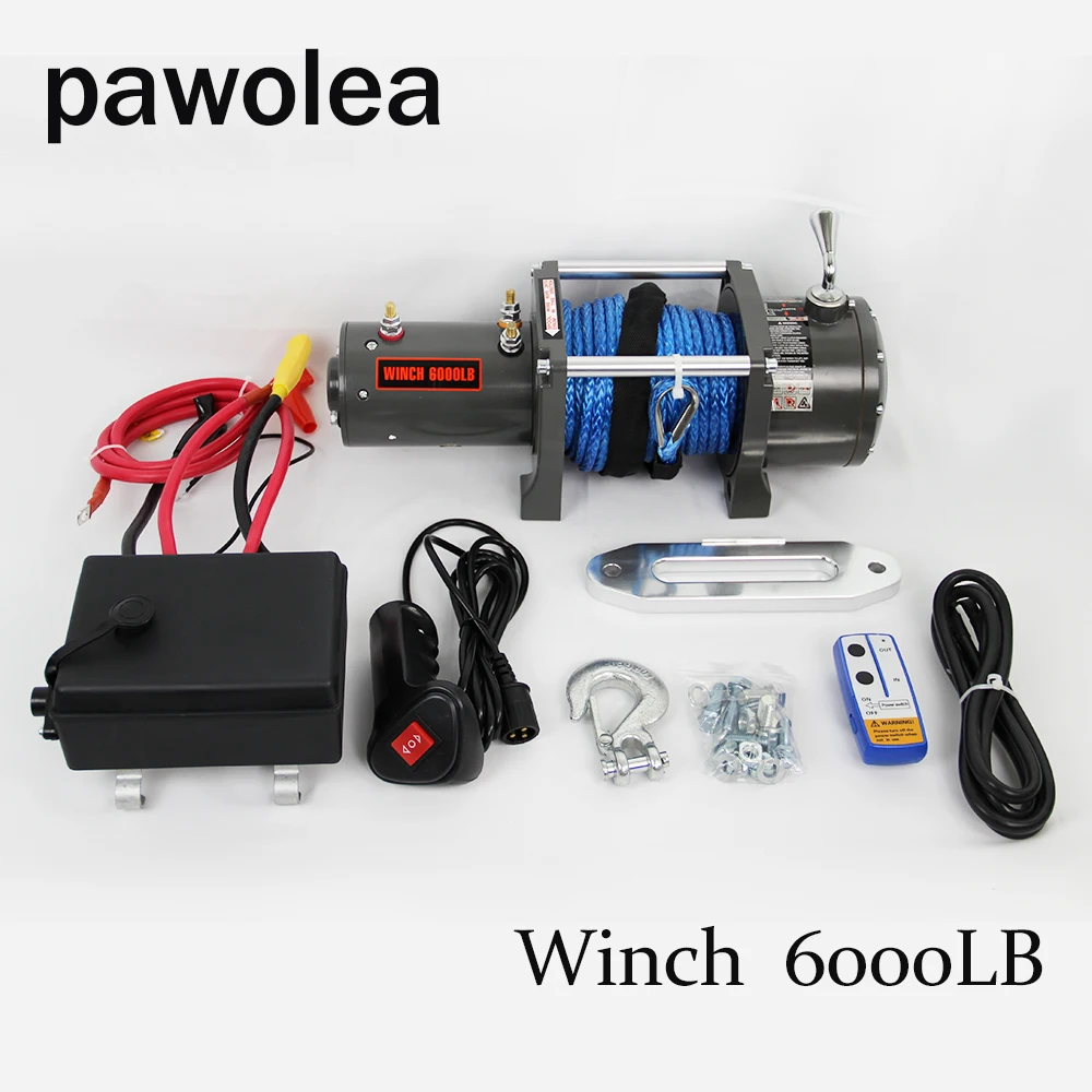 Скидка Автомобильная лебедка 12 000 фунтов 6000 фунтов лебедка автомобильная 12v 24v Электрическая лебедка для квадроцикла 4WD Грузовик внедорожник 4x4 Вне...