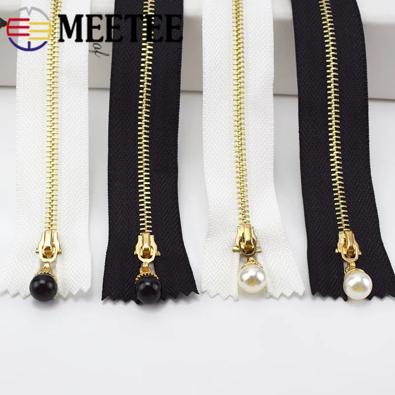 2 шт. Meetee 3# Металл Конец застежки-молнии/40 70 см с золотыми зубьями и длинной застежкой-молнией застежка для пошива сумок пуховик, куртка, юбка, Костюмы аксессуары