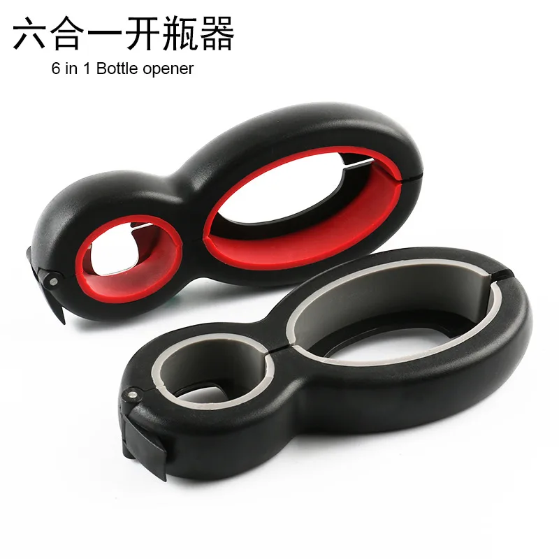 

6-in-1 Bottle Opener Multifunctional Stainless Steel Bottle Opener Kitchen Tool Opener Can Opener