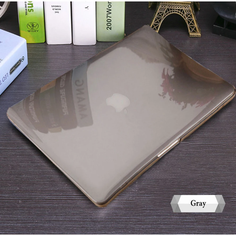 crystal Gray Чехол для ноутбука Apple Macbook Mac book Air Pro retina Сенсорный бар 11 12 13 15 дюймов матовый жесткий чехол для ноутбука 13,3 сумка оболочка - Цвет: crystal Gray