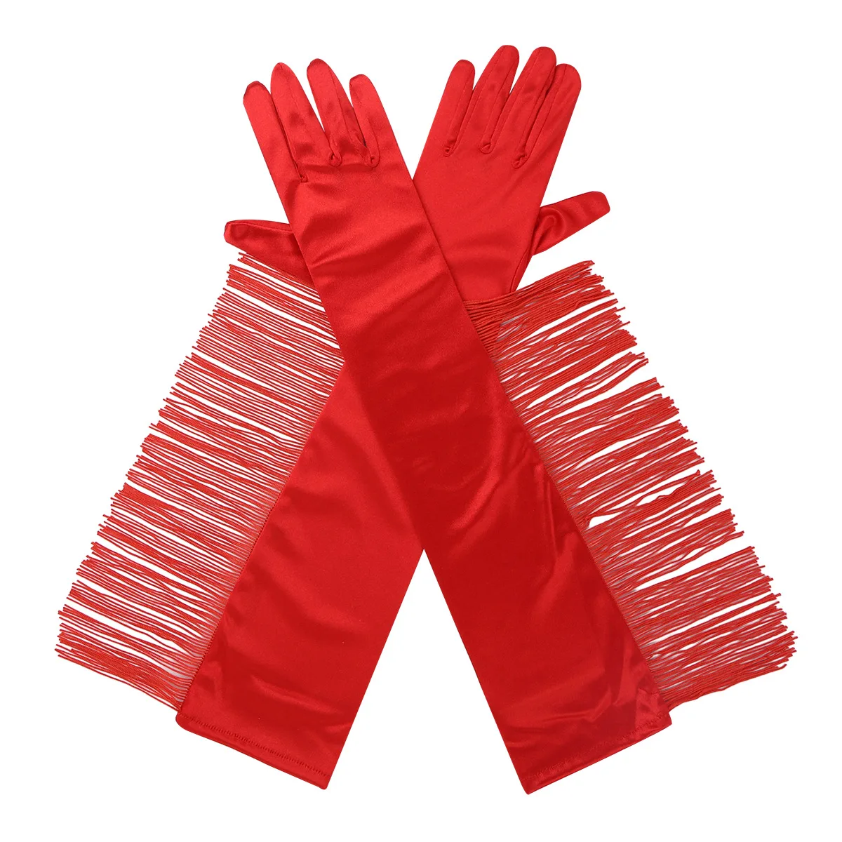 Женские Элегантные винтажные атласные длинные перчатки длиной до локтя с