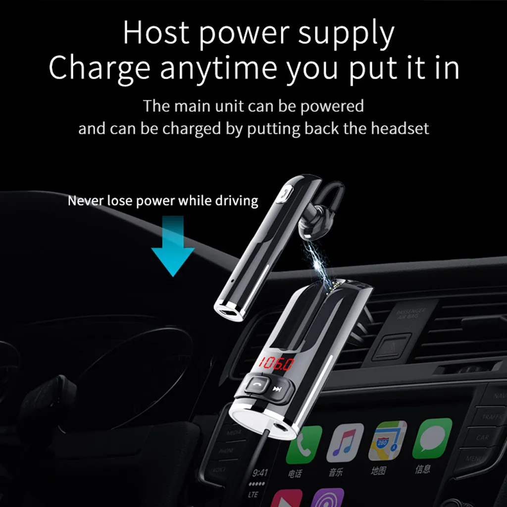 Франшиза 2019 Новый 1 шт. Bluetooth автомобильный комплект громкой связи fm-передатчик