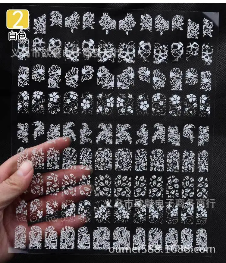 3 d наклейка для ногтей ers фототерапия резиновые накладки carapace pet наклейка для ногтей белый пункт 3 может быть смешанная партия из 108 шт