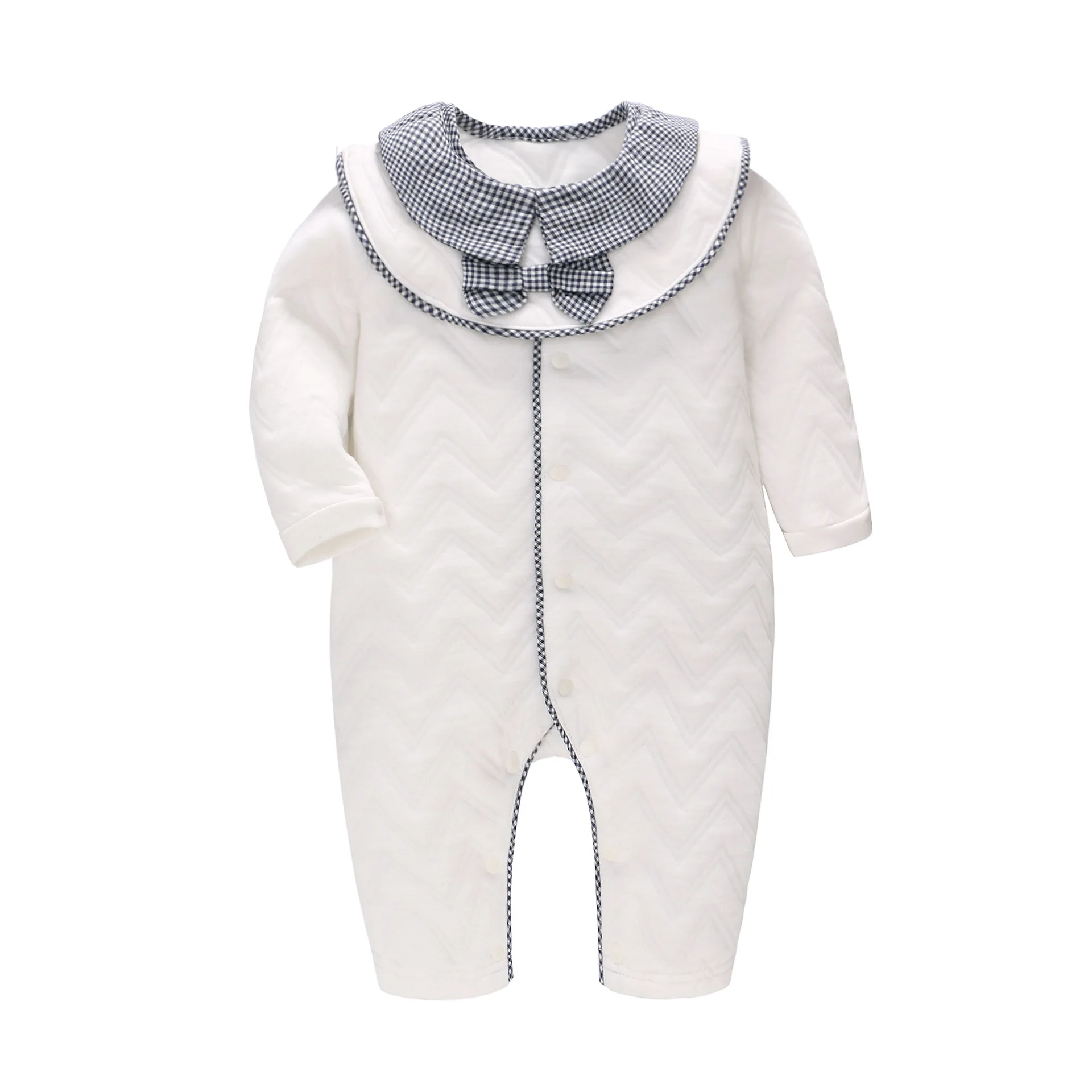 

Baby Rompers Winter Warm Air Cotton Clothing Set for Boys Infant Clothes Newborn Overalls Baby Jumpsuit with Bow Bib
