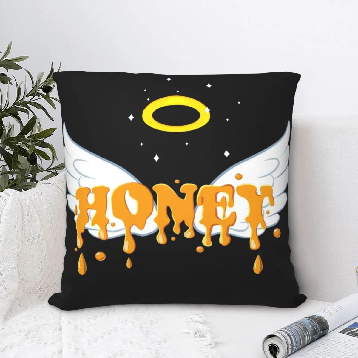 Квадратная наволочка My Honey Angel для подушки удобная из полиэстера домашнего дивана