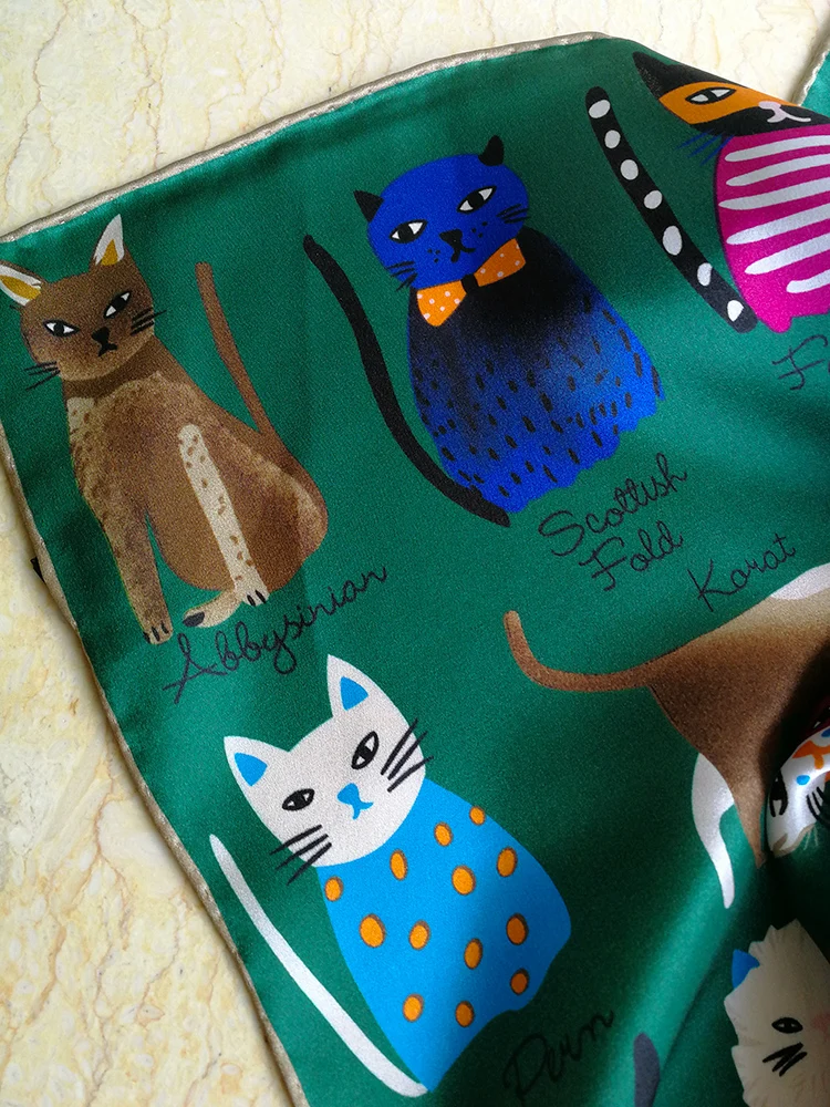 

100% Pure Silk Satin Square Big Scarf Shawl Wrap Kerchief 34.5"x34.5" WJ033