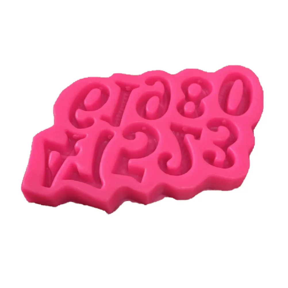 Силиконовая форма для помадки с 3D цифрами инструмент украшения тортов кексов