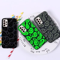 funny trippy smiley face phone case for samsung a10 32 51 52 71 72 50 12 21s s10 s20 s21 note 10 20 plus fe ultra