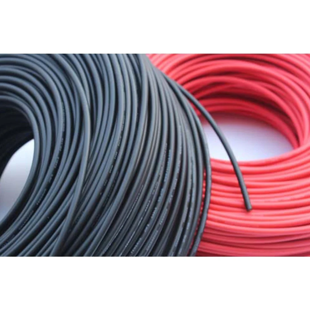 

1m / 2m / 3m / 4m / 5m 6.0mm / 10AWG Black & Red Solar Panel Cable PV Solar Module Solar Power Connector Wire for TUV