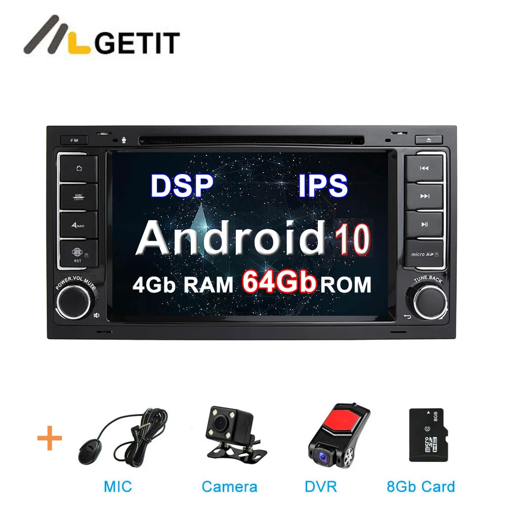 DSP 4G CAM DVR SD Rom DSP ips Android 10 Автомобильный DVD стерео плеер для Volkswagen VW Touareg T5 мультиван транспортер с радио WiFi BT gps - Цвет: DSP 4G CAM DVR SD