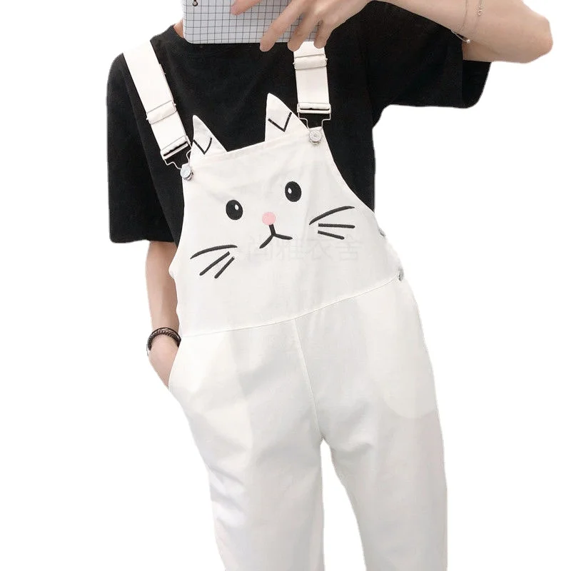 

Jumpsuits Women Kawaii Cartoon Loose Overall Slouchy Trousers Student Daily Chic Leisure Fashion Oversize All-match Cute Womens