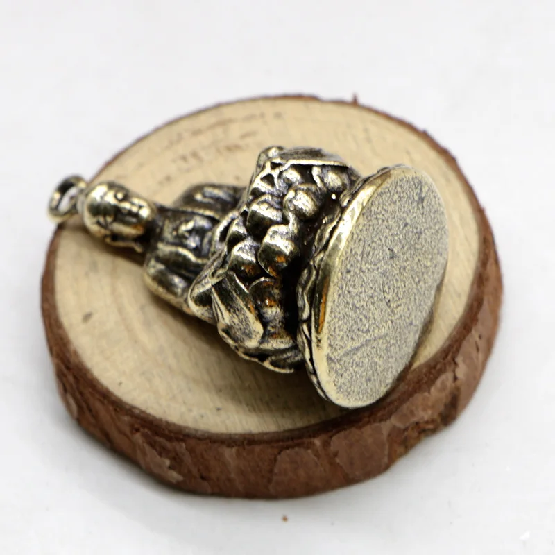 Антикварные фигурки гуанина бодхисаттвы из твердой латуни в стиле ретро медное