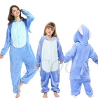 Пижама-кигуруми детская, для мальчиков и девочек, зимняя, теплая