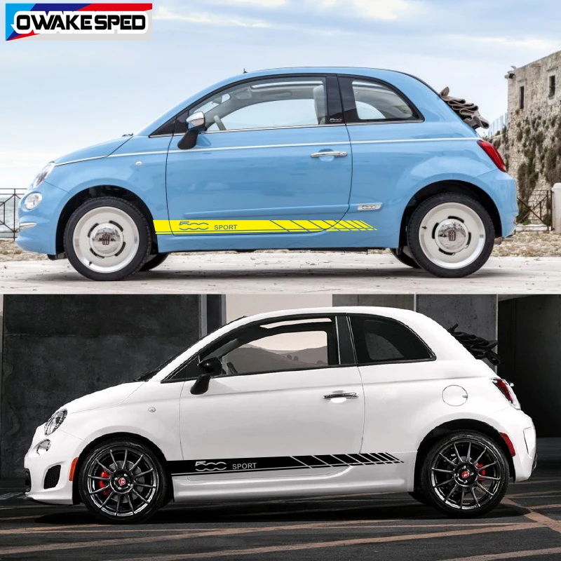 2 шт./лот автомобильный Стайлинг гоночные спортивные полосы для Fiat 500