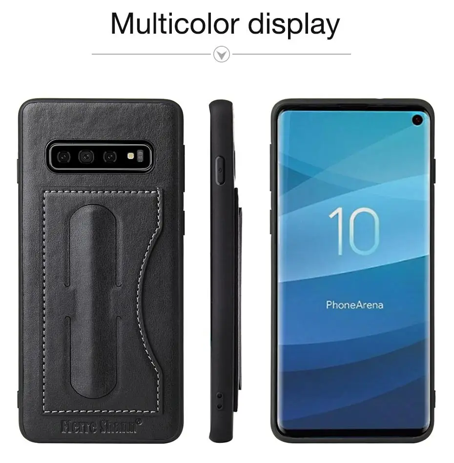 Стиль Невидимый встроенный кронштейн чехол для Note8 Note9 Note10 чехол Модный тонкий держатель для карт для samsung S8 S9 S10 Plus чехол