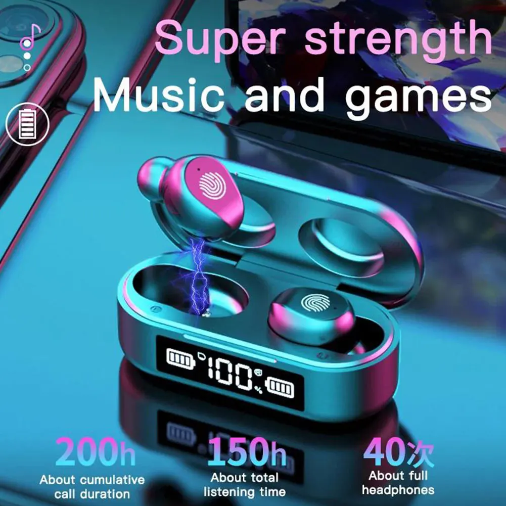 

Original F9 TWS Bluetooth Earphones Wireless Headphones 9D Stereo Bluetooth Earphone Waterproof Sports Headset In-Ear Earbuds