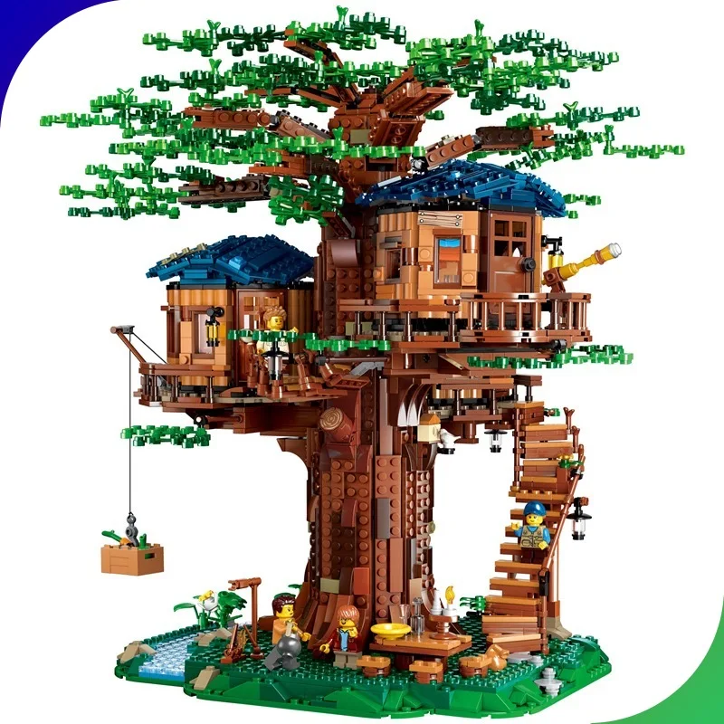 

DIY 1013+pcs All Seasons Treehouse City Building Blocks Creator Tree House Room Home Bricks Set Kids Children Toys Gift