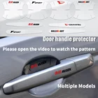 4 шт., наклейки на дверные ручки Mercedes Benz C E SLK GLK CLS M GL MB GLC A45 A180 A200 C63 CLA45 GLE GLA GLS E Class