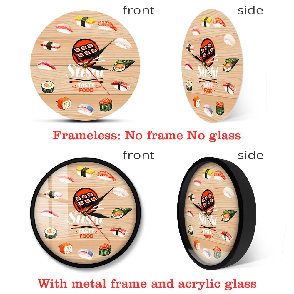 Японская кухня суши вкусная еда настенные часы картины на стену кухни