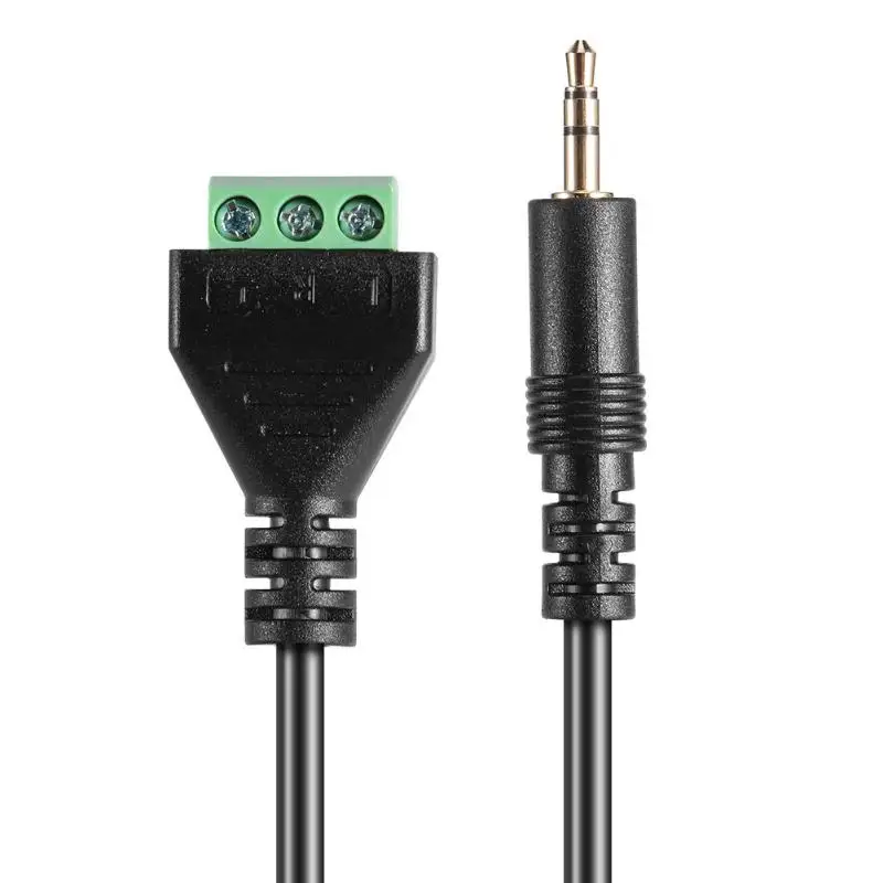 Позолоченный 3 полюсный стерео штекер 5 мм контактный av винт защита аудио и видео