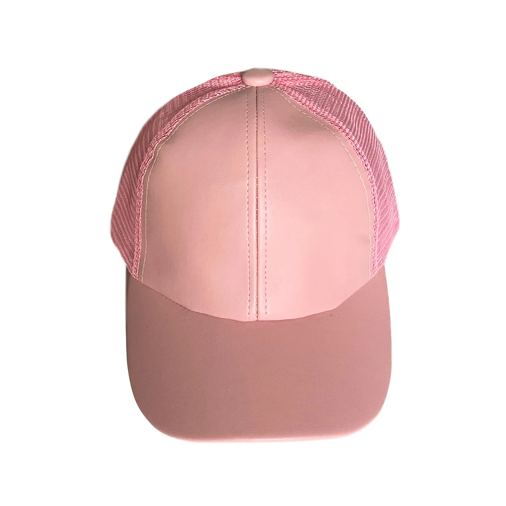 Высоко Качественный конский хвост бейсбольная Кепка из искусственной кожи
