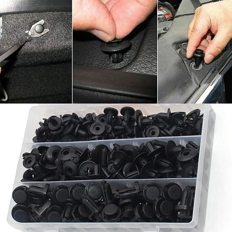 

160pcs Mixed Auto Fastener Clip Car Body Plastic Fastening Kit Rivet Bumper Door Trim Panel Retainer Fastener Kit Car Accessorie