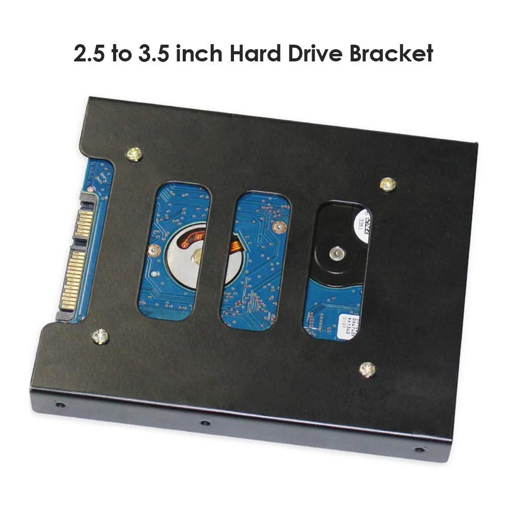 

Metal 2.5 inch to 3.5 inch SSD HDD Mount Adapter Hard Drive Holder Bracket SSD HDD Hard Drive Bay Dock HDD Enclosure Bracket Hot