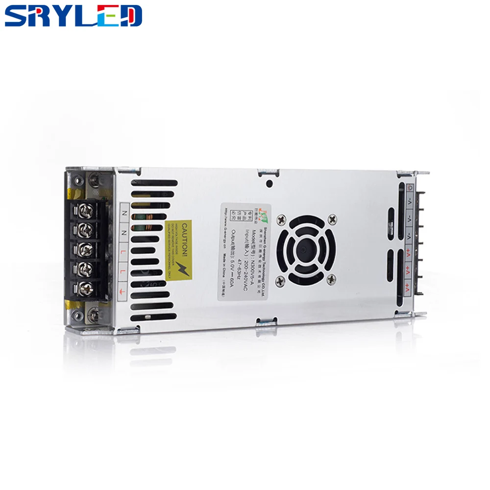 

Светодиодный марки SRY дисплей AC 220-240V входной источник питания G-energy 5V-60A Untra Slim PSU