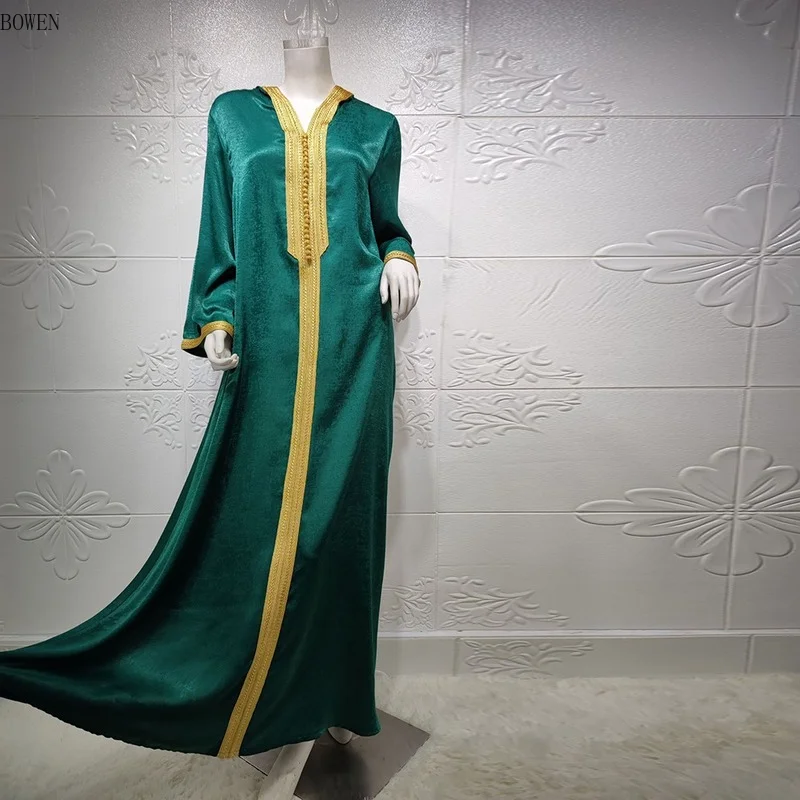 Ramdan Aid Moubarak Abaya Dubai Turkey Muslim Satin Dress Islam Arabic Dresses For Women Robe Ete Femme Longue Vestido De Mujer