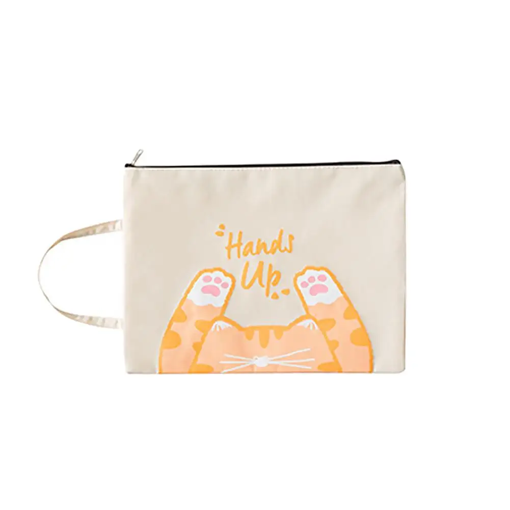 

Portable Cartoom Cat Oxford Cloth Zipper Stationery Storage Bag Cosmetics Pouch