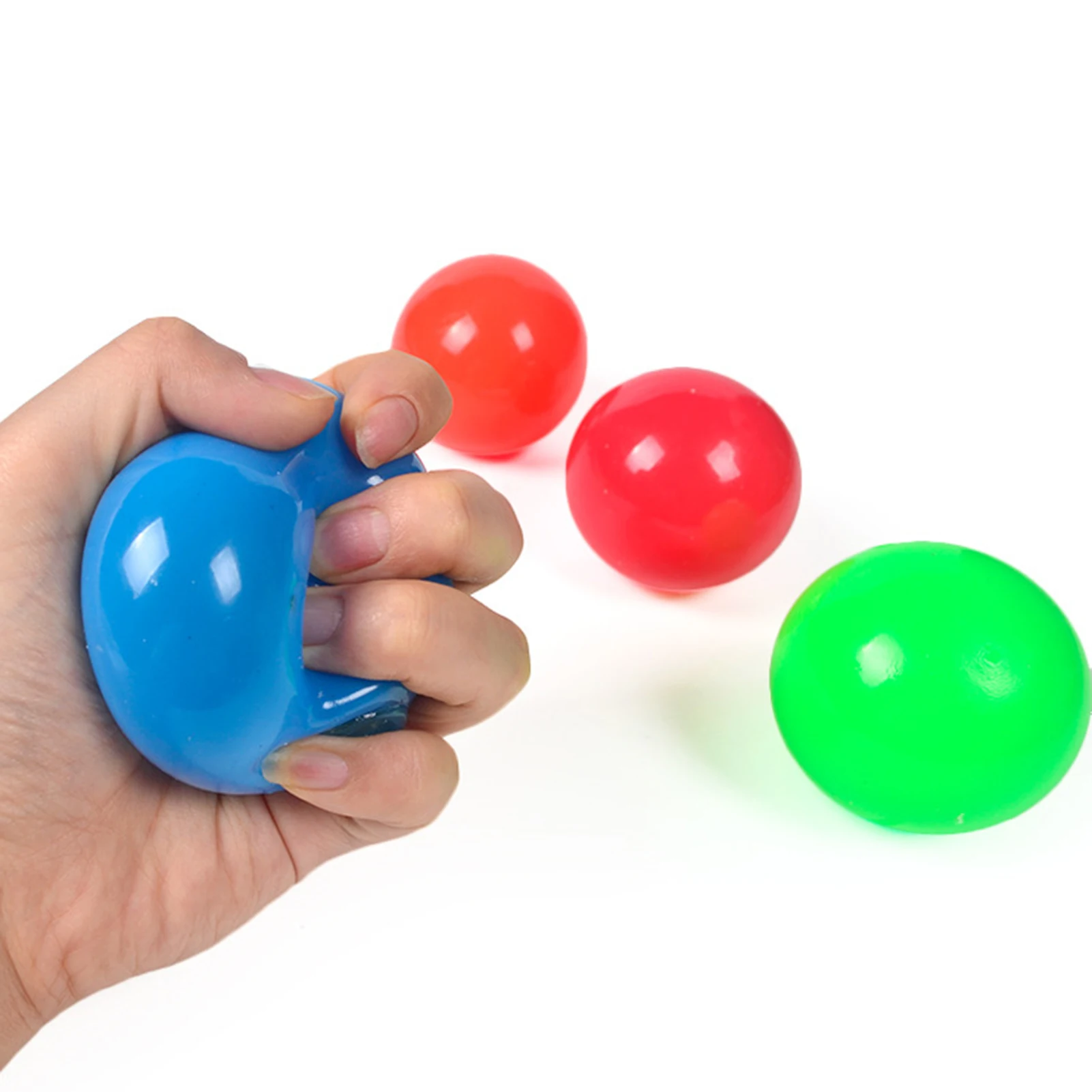 

Creative Throw At Ceiling Decompression Ball Sticky Squash Ball SuctionToy Round Stress Relief Sticky Balls Children's Toy