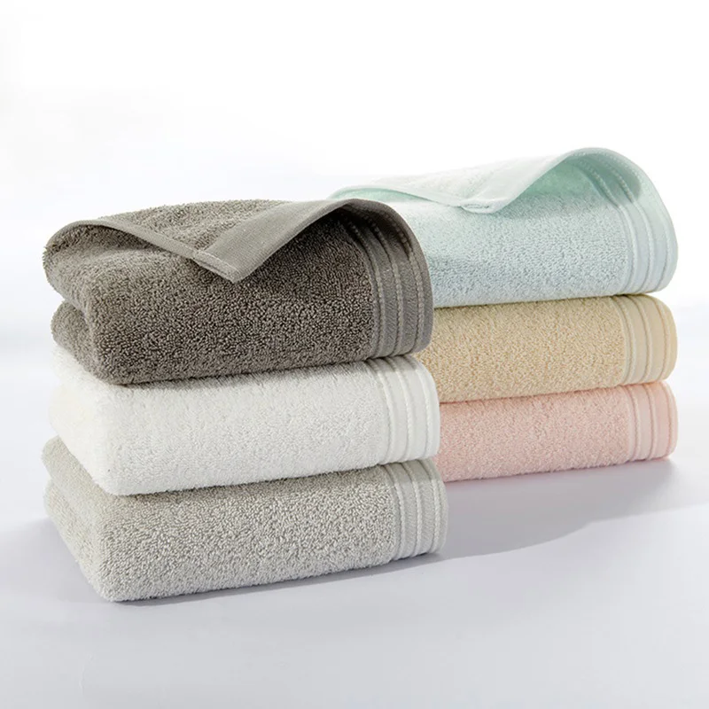 

1 Piece 32x70cm Cotton Face Towels General Towels Soft Hand Hair Towels Healthy Family Hotel Use 12.6"x27.6"
