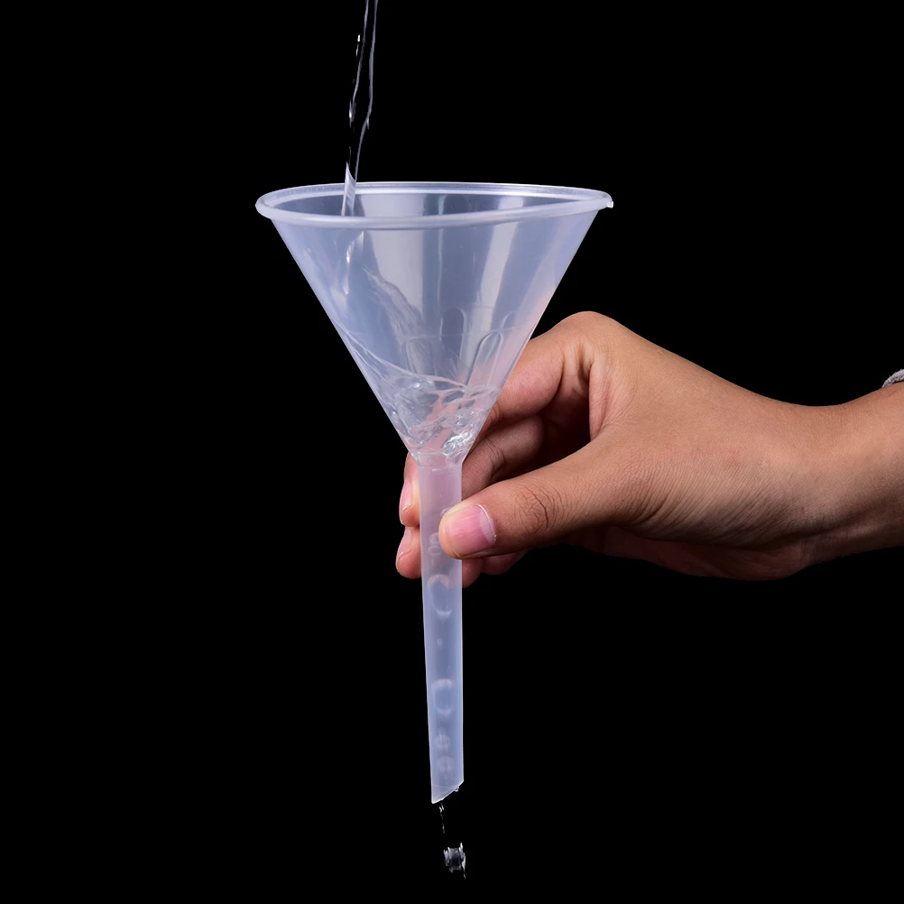 

1/2" 150ml Plastic Mini and clear White Filter Funnel Laboratory transfer perfume